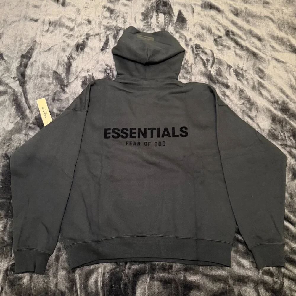 Combo Set Fear of God Essentials Black Hoodie & Sweatpants BNWT Authentic ✅ - Picture 3 of 11